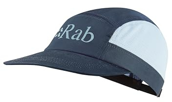 Rab Momentum 5 Panel Cap - Lightweight Breathable Hat for Trail Running & Hiking - Tempest Blue/Orion Blue/Citadel - One Size