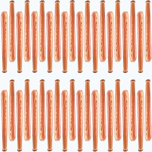 Sonarun Aufblasbarer Baseballschläger mit Holzmaserung, 80 cm, für Karneval, Geburtstag, Pool, Sommer, Strand, Baseball, Partyzubehör, 40 Stück