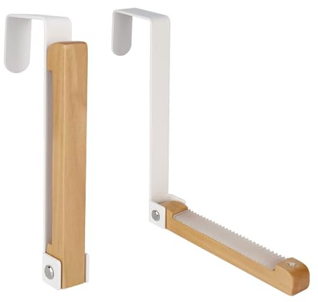 XTDMJ 2er Set Türgarderobe Klappbar, Türhaken für 6 Kleiderbügel zum Einhängen, Türhaken Klapphaken Türhänger Ohne Bohren Türgarderobe Zu Einhängen für 2 cm Türfalz