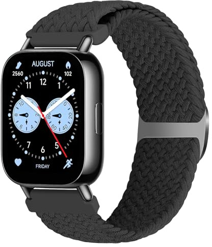Janpso Correas compatibles con Xiaomi Redmi Watch 5 Lite/Active para mujeres y hombres, pulsera de repuesto de nailon trenzado elástico ajustable para Redmi Watch 5 Active/Lite