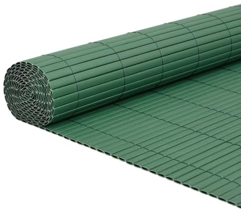 vidaXL Gartenzaun Doppelseitig Grün 1,8x5 m PVC