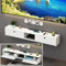 XDXINY Floating TV cabinets TV media consoles router stands wall-mounted TV stands large storage TV cabinets media wall units floating shelves with drawers Bench Under TV (White, 100CM/39.4IN)