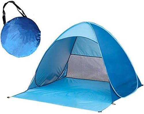 HYGRAD® Instant Pop Up Beach Tent 2-3 Persons Pop Up Outdoor Tent For Camping Hiking Picnic UV Sun Protection Open Tent With Portable Carry Bag (Blue)