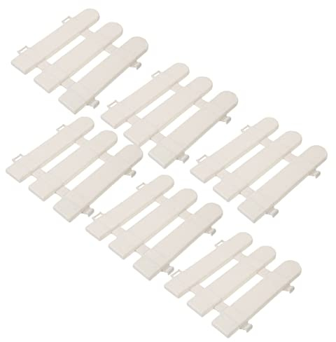 KITANDOVE Trellis Fence Panels 6 Pack White Outdoor Garden Border Dog Yard Fence Plastic