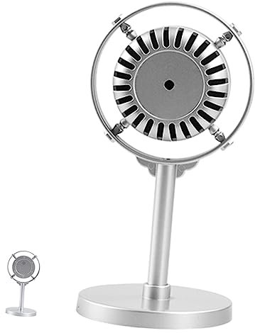 BESPORTBLE Retro Microphone Prop Silver Fake Microphone for Costume Parties Stage Performances and Photography Realistic Lightweight Model for Boy Girl Birthdays and Events Vintage Style