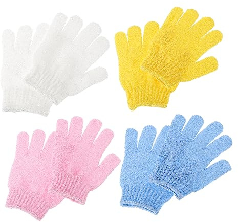 Beavorty 8stücke Teiliges Peeling Doppelseitig Fünf Finger Sanftes Körperpeeling Tiefenreinigende Badetücher Frei Von Reibeisenhaut Für Rückenmassage Und Hautglättende Pflege