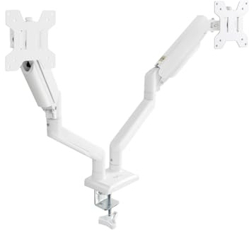 TOOQ DB1434TNR-W - Soporte de Mesa para Pantallas 13”-34”, Color Blanco, 2 Pantallas