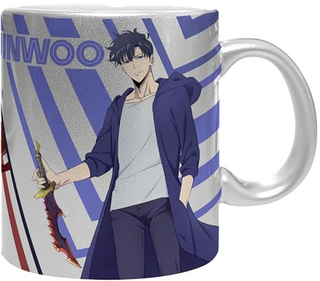 ABYSTYLE SOLO LEVELING Tasse mit Silbereffekt Jinwoo & Igris – Offizielles Produkt – Fassungsvermögen 320 ml – Premium-Keramik