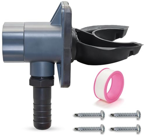 Raccoglitore di acqua piovana per grondaie 100 mm - Raccoglitore di acqua piovana per taniche fino a 80 m² di superficie del tetto, gocciolatoi in robusto PVC e gomma