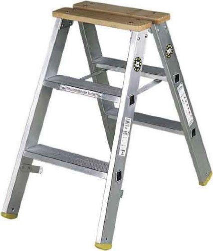 ILLER-LEITER Geis&Knob. Stufenstehleiter beidseit. 3 Stufen 51703