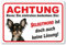 AdriLeo Schild - Vorsicht Chihuahua- Selbstmord - (20x30cm) / Achtung Familienhund Wachhund deutscher kleiner Hund robust langlebig UV-beständig wetterfestes Warnschild