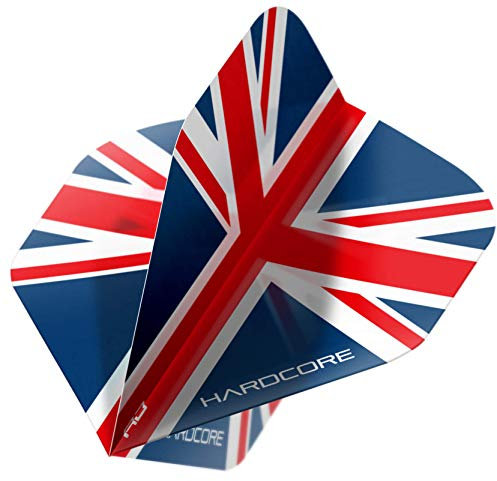 RED DRAGON Hardcore XT Union Jack Extra Dicke Standard Dart Flights - 5 Sätze pro Packung (15 Dart Flights insgesamt)