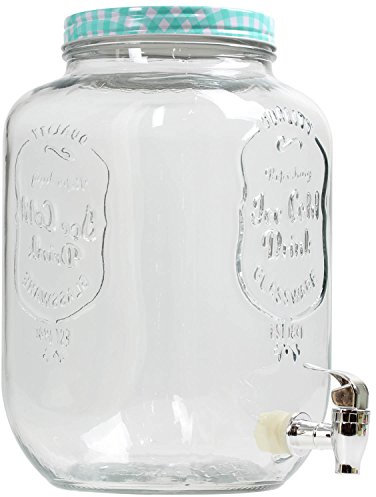 8 Litre Large Barrel Clear Glass Jar Cocktail Beverage