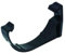 FLOPLAST 112mm Half Round Fascia Gutter Bracket - Black - Bag of 5