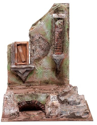 Tempel mit Halbbogen und Feinster 30x25x20cm
