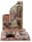 Tempel mit Halbbogen und Feinster 30x25x20cm