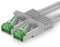 1aTTack.de 2 M Cat.7 Netzwerk-Kabel 1 Stück Cat7 Patch-Kabel Lan-Kabel Ethernet RJ45 10 Gbit/s (Alle Internetgeschwindigkeiten) Grau 2 Meter