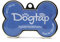 Dogtap Solid, digitale Hundemarke Knochen, mit NFC-Chip und QR Code für Kontaktdaten und Steckbrief, PVC, Metall, wasserfest, robust, 41,6 x 28,5 x 4,6 mm