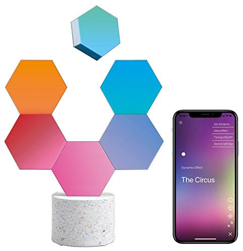 Cololight PRO Lichtsystem - Steuerung per App (Android und Apple), Alexa, Google Home, 16 Mio RGB LED Farben und Effekte, Gamingbeleuchtung zum Zusammenstecken, Stone Set mit 6 Modulen