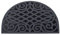 Nicoman Rubber Door Mat, Non-Slip Heavy Duty Doormat Sheltered Indoor Anti-Fatigue Easy Boot Scraper Eco-Friendly Victorian Style Indoor Entrance Mat Watertight - (Grey, Half-Moon, 75 x 44cm)