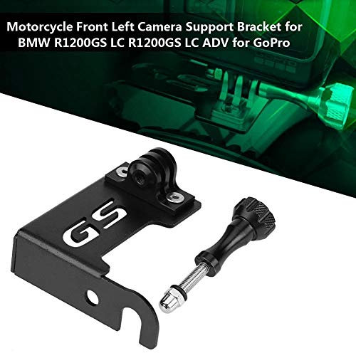 KSTE Kamera Halterung, L Bracket Motorrad vorne Links-Kamera-Halterung, for R1200GS LC R1200GS LC, ADV for GoPro (schwarz und Splitter).