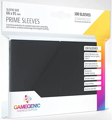 Gamegenic, Prime Sleeves Black, Sleeve Color Code: Gray