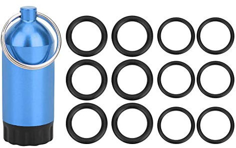 Mini Bouteille de Stockage Cylindre + Joints toriques d'étanchéité plongée Joint torique Or MT02(Bleu)-Cylindre De Plongée