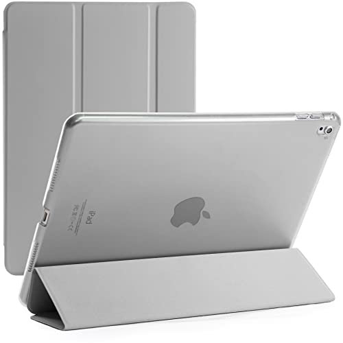 Étui fin avec support magnétique pour Apple iPad Pro 9.7 2016 A1674/1675 avec fonction de mise en veille/réveil automatique magnétique Gris
