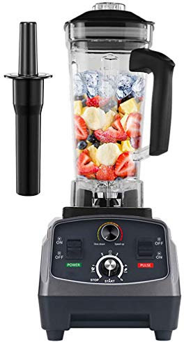 QREZ Blender Mixeur Multifonctions, Smoothie Blender Chauffant Blender Mixeur Puissant avec 2200W Mixeur Smoothie Et Milk-Shake avec 6 Lames en Acier Inoxydable Et 2L sans BPA Jarre, Gris