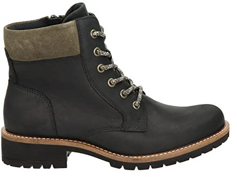 ECCO Women's Elaina Lace Boot Hydromax Ankle, Black Tarmac, 7/7.5 UK