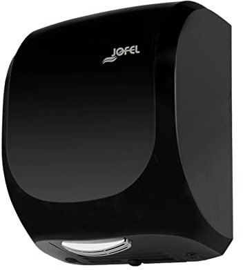 Jofel - Sèche-mains optique haute performance (400 Km/h) 1400W, sec en 10 secondes, sèche-mains automatique, filtre Hepa, anti-vandalisme, AVE Boîtier ABS robuste AA19600-MT Noir mat