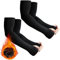 2 Paar Thermo-Armwärmer Radfahren Armwärmer Winter Armstulpen Armabdeckung mit Daumenlöchern für Männer und Frauen, schwarz, X-Large