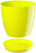 B2C Plant Pot Flower 20 Colours 9 sizes Gloss Plastic Plant Pots Planter Saucer Tray Deco (18 cm/ 7.1 inch, Lime)