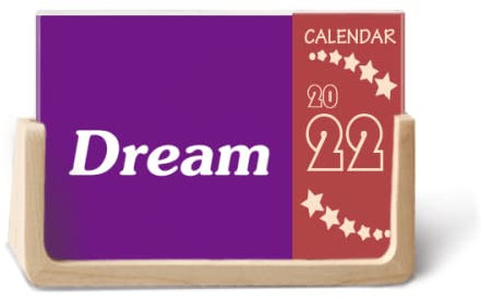 Dream Word Inspirierendes Zitat Sprüche 2022 Tischkalender Planer 12 Monate