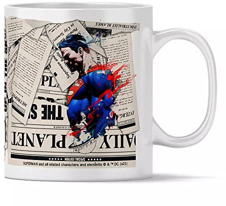ERT GROUP Original und offiziell lizenziert von DC Keramikbecher, Muster Superman 002, Kaffee- und Teebecher Tasse 330ml