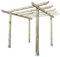 PGS Heavy Duty Wooden Pergola Kit Garden/Patio/BBQ/Hot Tub (Height: 2.4mtre | Width/Length 3m Champion Design Rafters | Galvanised Bolt Down Feet)