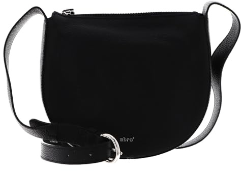 Abro Leder Umhängetasche Leather Kaleido Lulu Crossbody Bag Small Black/Nickel schwarz