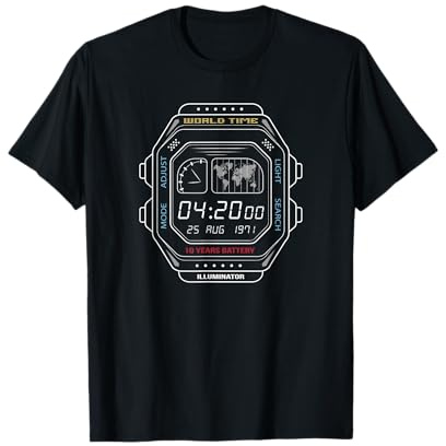 Vintage digital watch clock screen T-Shirt