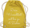 Turnbeutel Rucksack - Aufdruck selbst gestalten - Wunschtext I Geschenk personalisiert - Unisize - Gelb - stoffbeutel kindergarten beutel wechselkleidung personalisierte bedrucken sportbeutel