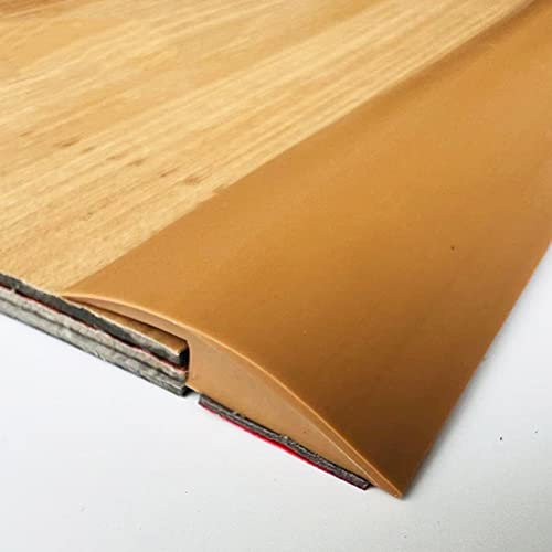 LAIDEPA PVC Vinylboden Türschwellenleiste, Kantenschutz-Übergangsleiste, Bodentrennleiste für Tür, passend für 5 mm Schwellenneigung,Gelb,1m