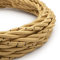 Amarcords - Textilkabel für Lampen GOLD, geflochten, Seide, 5 Meter, mit Erdung 1,50 - Stoffkabel mit farbigem vintage Stoff überzogen für Kronleuchter, Wandlampen und Lampenschirme