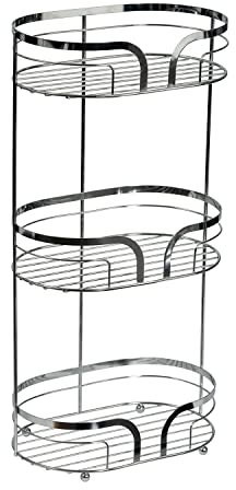 Showerdrape Freestanding Bathroom Floor Caddy Chrome