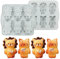 Moule en silicone pour gâteau, pâtisserie, chocolat, chocolat, bonbons, chocolat, accessoires de cuisine (chat lion, Q_20 x 17,8 x 1,8 cm)