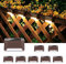Solpex Solarlampen für außen, 8 Stück, Treppenlicht, wasserdicht, LED-Beleuchtung für Außentreppen, Stufen, Zaun, Hof, Terrasse, Dachrinne, Weg, Dekoration (warmweiß Braun)