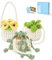 CROCHET BOX Crochet Kit for Beginners: 3 PCS Hanging Potted Plant Crochet Kit, Starter Crochet Kit for Adults Teens, All You Need in, Step-by-Step Video Tutorials, Instructions, Birthday Gift.