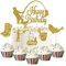 ORTAVA Happy Birthday Tortendeko,Fische Angeln Tortendeko,Kuchen Deko Geburtstag,Happy Birthday Tortendeko,Fisch Deko,Angler,Fische Deko,Deko Fische Cake Topper Geburtstag,Kuchen Deko für Jungen