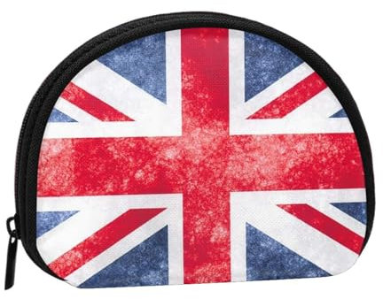 Tragbare Geldbörse mit Reißverschluss, venezolanische Flagge, Münzbörse für Münzen, Schlüssel, Lippenstift, Union Jack Design, 12cm x 9cm