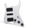 SHENGSUI Pickguard Humbucker pour guitare électrique 2 couleurs avec micro HSH noir pré-câblé pour Fender Stratocaster Blanc 3 plis