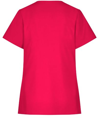 EXNER medizinischer Schlupf-Kasack, Regular fit Stretch, für Damen in Krankenpflege, Altenpflege, Kosmetik, Medizin, rot, Größe XS