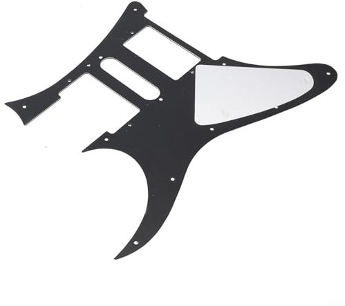 HSH Gitarren-Pickguard, Humbucker-Ersatz-Kratzplatte, geeignet für Ibanez RG250 Stil, 7 V E-Gitarrenzubehör, 10 Löcher, Weiß/Schwarz